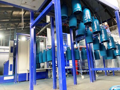 LPG cylinder powder coating line